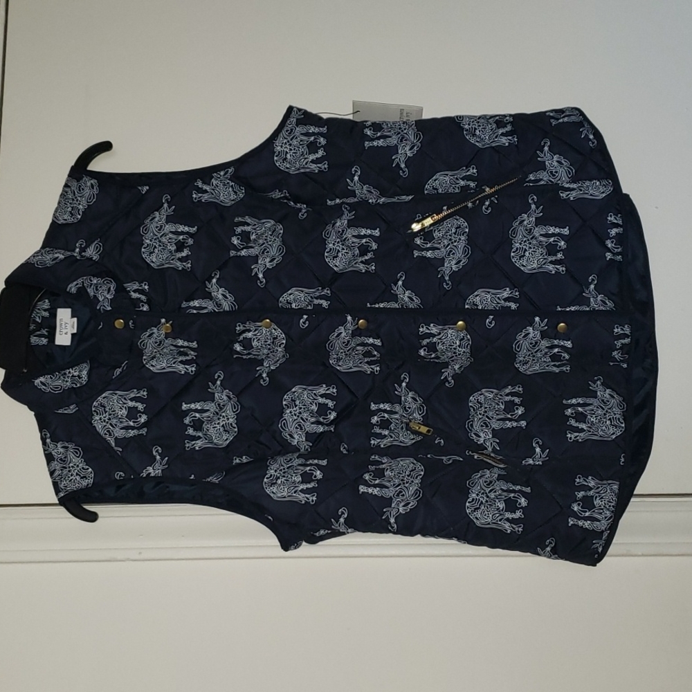 Crown and Ivy vest w/ elephants